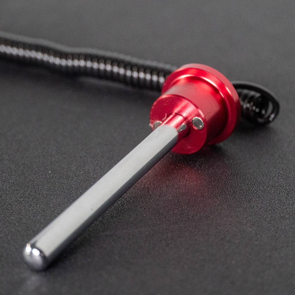 Red Magnetic 3/8” Weight Pin – Aluminum Knob 4-1/4” Length w/ Lanyard