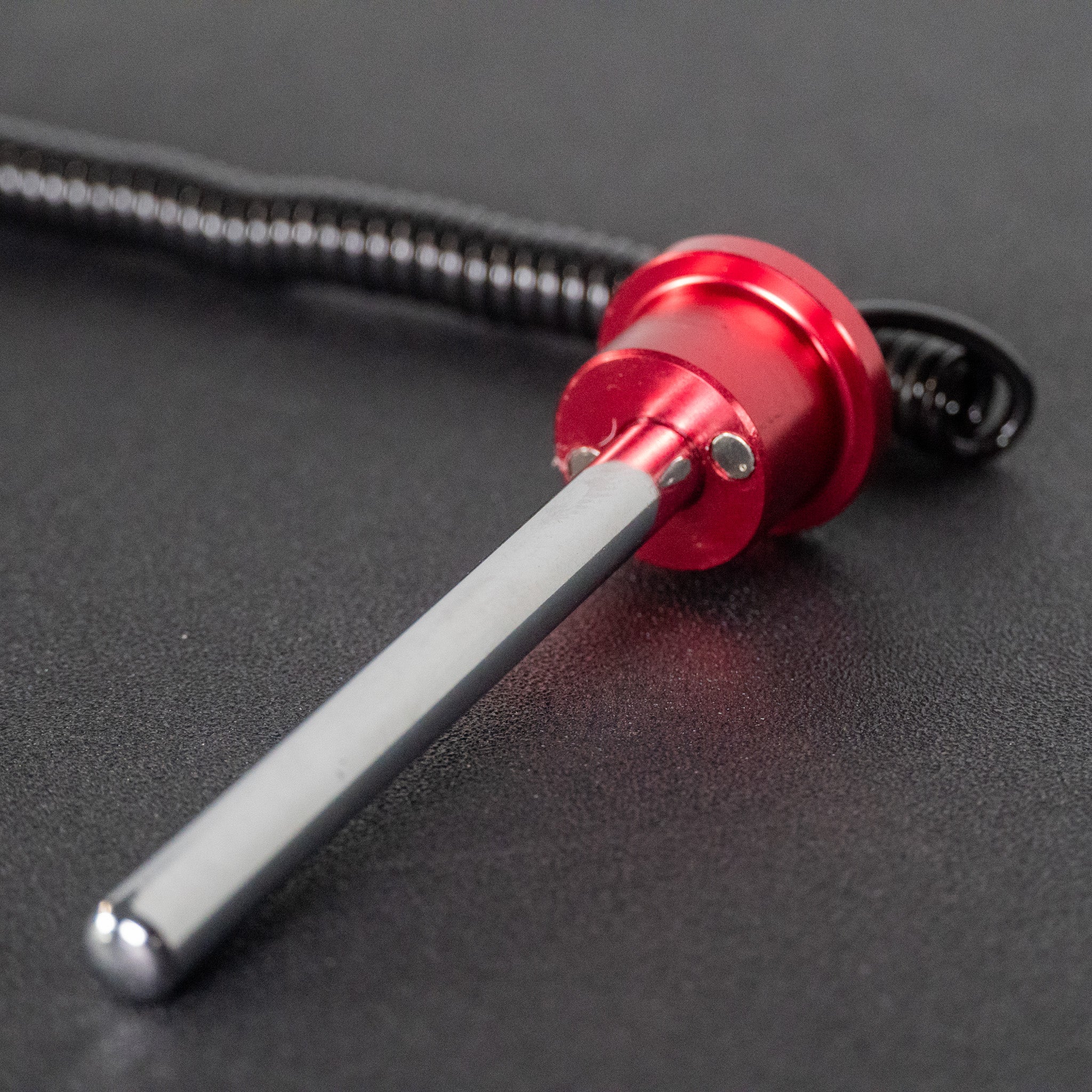 Red Magnetic 3/8” Weight Pin – Aluminum Knob 4-1/4” Length w/ Lanyard