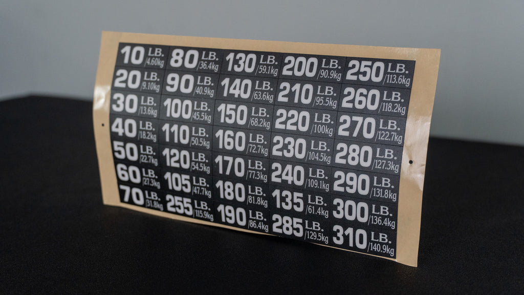 Laminated Weight Stack Stickers