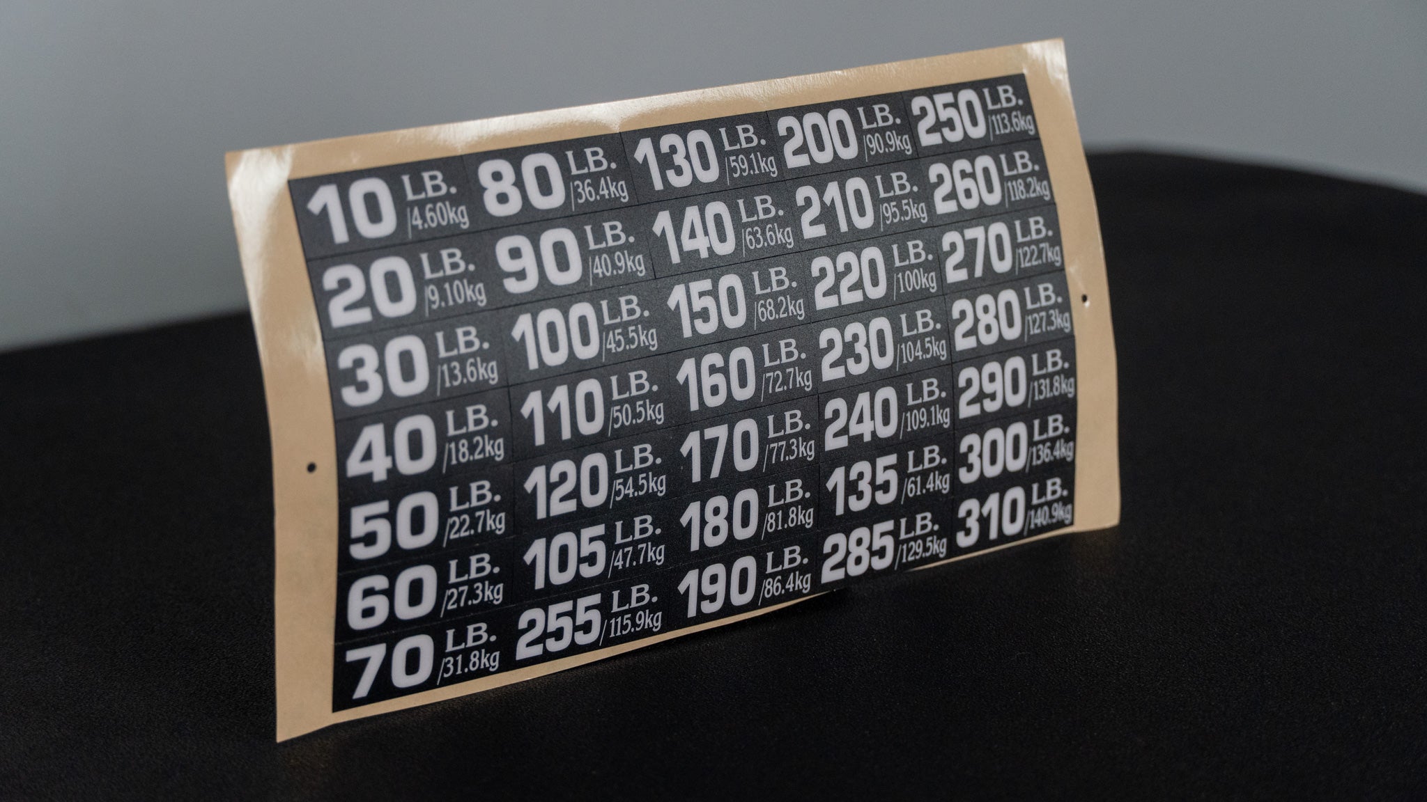 Laminated Weight Stack Stickers